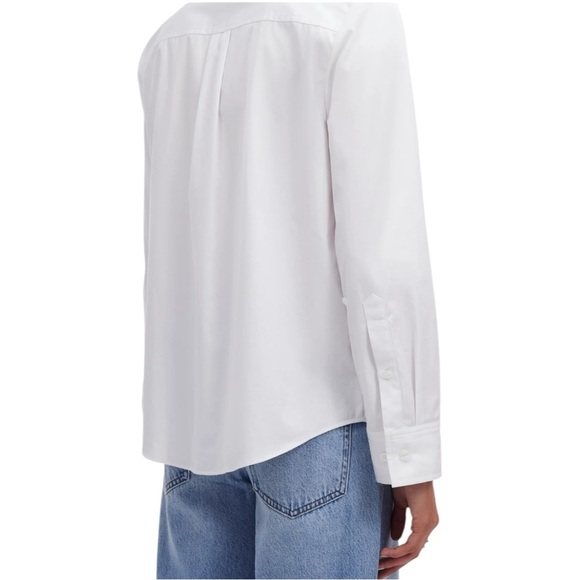 Madewell White Relaxed Button Front Shirt Poplin Womens Size XXS Collar Cotton - Picture 4 of 14